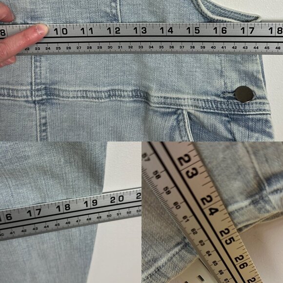 NWT Legoe Heritage Mom Denim Overalls Ice Denim Womens Size 2 Maternity Dungaree - Picture 16 of 16